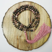 Rhodonite Japamala: Love and Emotional Healing Love Rocks Japamala